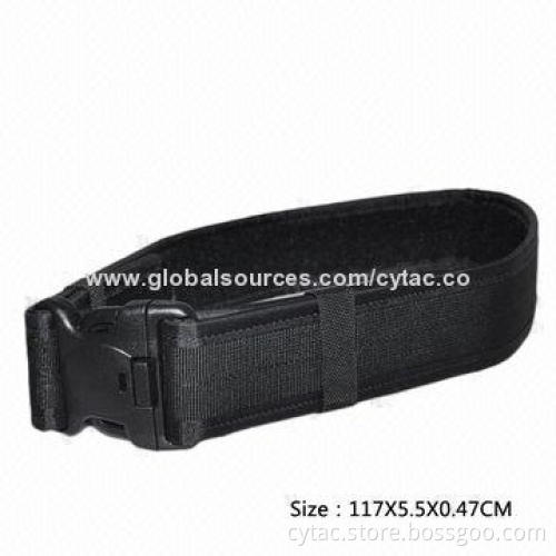 Black nylon duty belt for police officer and military use, duty/policy/holster belt
